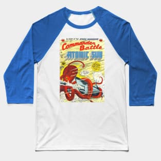 Giant Octopus vs Atomic Sub Comic Cover Baseball T-Shirt